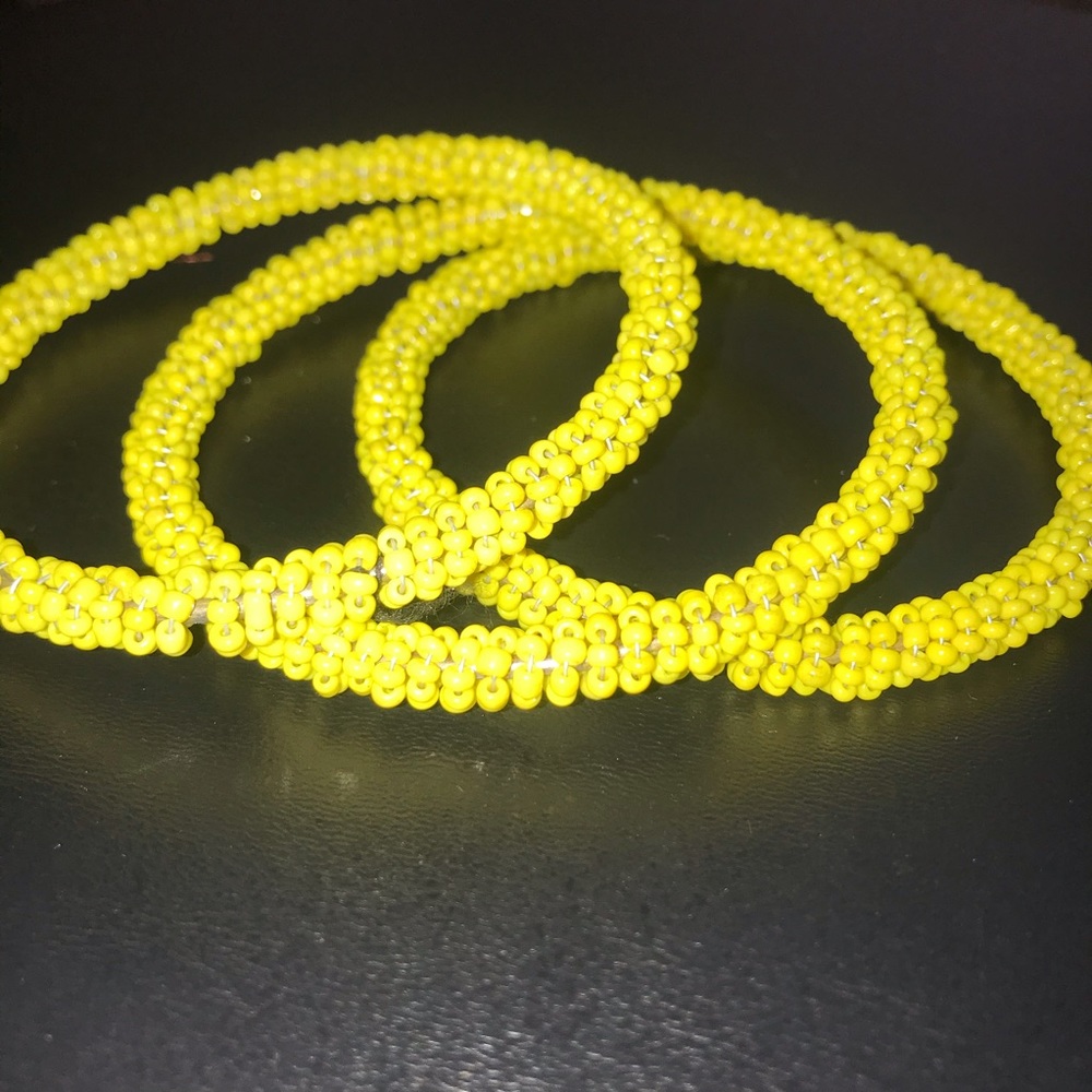 Beaded Bold Color Bracelets Set of 3